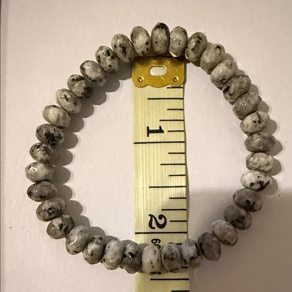 Buddha White Turquoise and Jasper beaded stretch bracelet set of 2